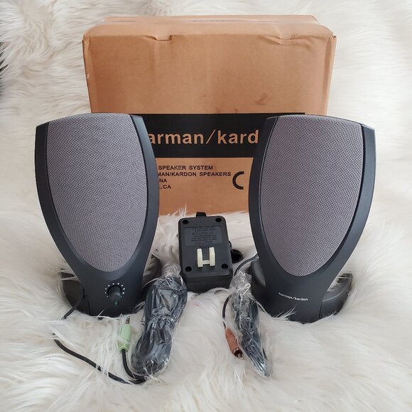 Harman Kardon Black HK206 Multimedia Speakers with 12V AC Adapter - Picture 1 of 8